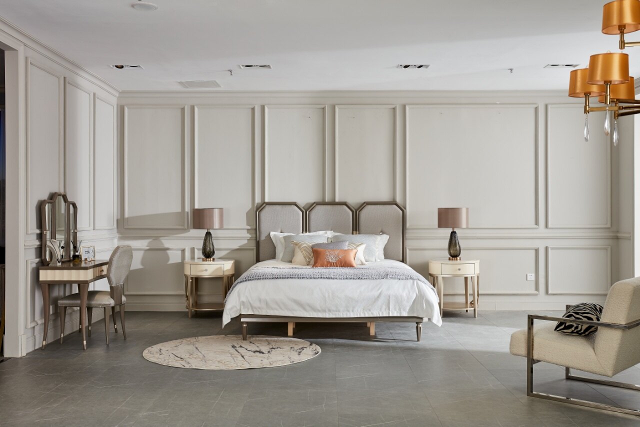 广东伯爵汉宫家具卧室家具美式轻奢床 软床